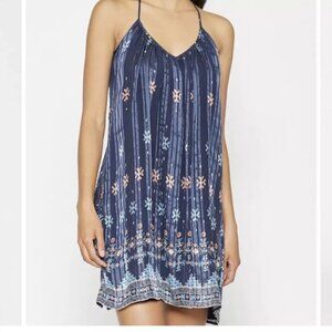 Joie Racerback Erity Silk Slip Dress XS Navy Blue